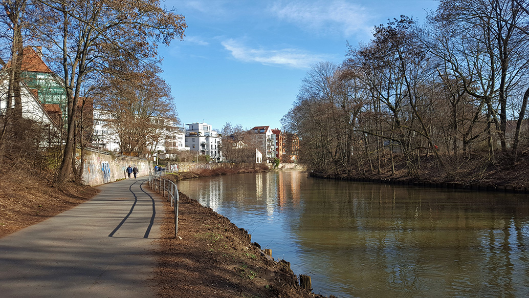 Along the Pegnitz in Nuremberg