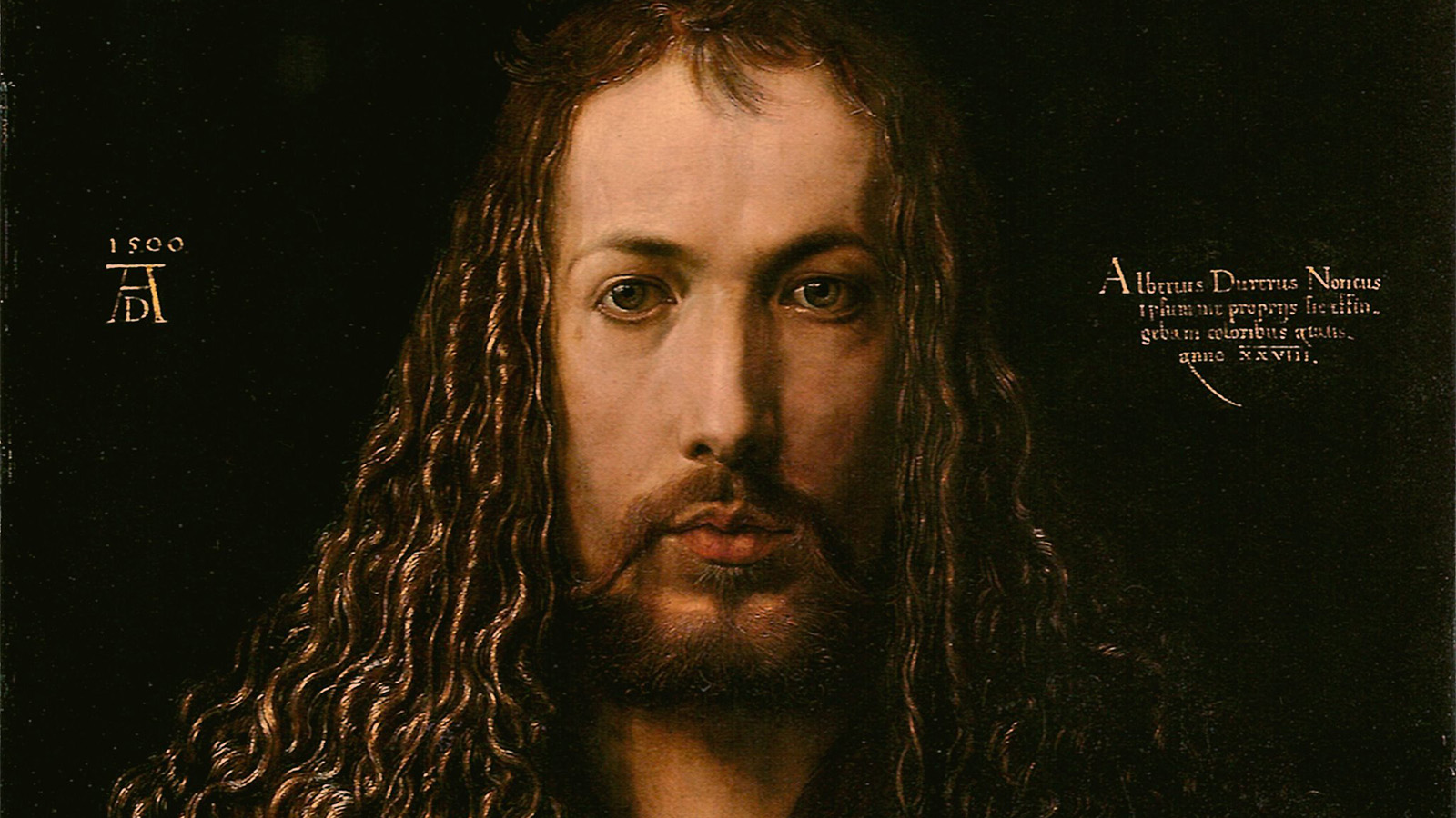 Albrecht Dürer self portrait at the age of twenty eight in the year 1500